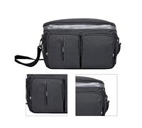 Sac de Poussette Multifonction pour bébé, Sangle Pratique, Fermeture à Glissière de Grande capacité pour Manger au Restaurant, Supermarché-Polyester (Black)