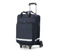 Sac de premiers secours avec chariot amovible, sac de premiers secours vide sur roulettes, sac à roulettes pour infirmières avec séparateurs amovibles, pour visites à domicile, hospice, médecin