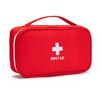 Sac de Premiers Secours Rouge Portable - Petit Sac Médical de Plein Air - Fourre-Tout de Sauvetage pour Le Camping