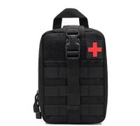 Sac de Premiers Secours Tactique Molle EMT IFAK Pouch Rip-Away Trauma First Emergency Pack(Black)