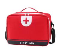 Sac de premiers secours vide, 14x5, 5x9, 4 pouces, sac de rangement médicaments, étui voyage portable capacité pour la maison, le camping, la voiture - rouge, médecine
