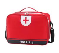 Sac de premiers secours vide, 14x5, 5x9, 4 pouces, sac de rangement médicaments, étui voyage portable capacité pour la maison, le camping, la voiture - rouge, médecine