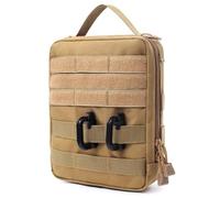 Sac de premiers secours vide, pochette de premiers secours Molle, pochettes EDC Molle pour le rangement, sac vide kaki avec compartiments internes pour équipement extérieur