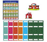 Sac de présence - Organisateur de gestion de la salle de classe, affichage visuel des enseignants | Système d'apprentissage de routine quotidienne avec cartes, ressources éducatives - Outil de