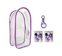 Sac de présentation pour Figurines, Pochette Transparente pour présenter des Figurines avec Porte-clés, Sac avec Petite Figurine de, poupées en Coton vides avec Balle