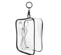Sac de présentation Transparent avec Porte-clés, présentoir Transparent en PVC pour, Porte-clés, poupées, poupées, étanche à la poussière, Organiseur de Petite, Noir, Refer to