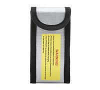 Sac de Protection de Batterie Ignifuge, Résistant aux Hautes Températures, Antidéflagrant pour Le Chargement et Les Voyages, Matériau en Fibre de Verre Bleue 6,5x5x12,5 Cm