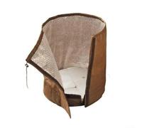Sac de protection pour arbre d'hiver avec cordon de serrage, design spacieux pour piéger l'air chaud autour des plantes (marron-S)