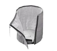 Sac de protection pour arbre d'hiver avec cordon de serrage, design spacieux pour piéger l'air chaud autour des plantes (gris-S)