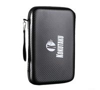Sac de protection pour raquette de tennis de table avec coque rigide en EVA, résistant aux chocs, étanche, rangement pour deux pagaies et six balles, léger et portable avec poignée renforcée