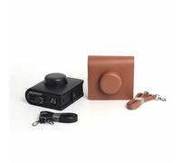 Sac de protection rétro pour appareil photo Instax Wide Evo avec bandoulière réglable en cuir PU - Housse de protection de voyage - Anti-rayures, anti-poussière et anti-chocs, gris, Étui de transport