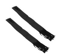 Sac de Queue de Cheval 2 pièces, Sac de Queue Extensible et Respirant, Fournitures de toilettage de Cheval avec Frange (Noire)