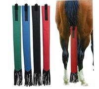 Sac de queue de cheval 4 pièces 4 couleurs, enveloppe queue en tissu protection Anti-piqûre 28x3x3 avec ruban fixation, fournitures pour chevaux