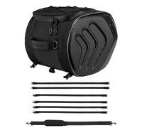 Sac de queue de moto, sacs de moto pour siège arrière, TRUNK réfléchissant 20L de sel de selle arrière, Organisateur de transport de cargaison étanche, valise de bagage pour casque