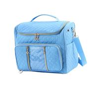 Sac de rangement à bandoulière pour crochet - Léger - Grande capacité - 32 x 22 x 28 cm - Tissu Oxford - Bleu