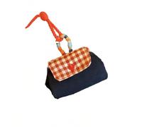 Sac de rangement à carreaux, porte-monnaie de style ethnique, joli sac pour écouteurs, petit sac à cosmétiques, sac à main de style coréen, pochettes portatives pour pièces de monnaie, bleu, Portable