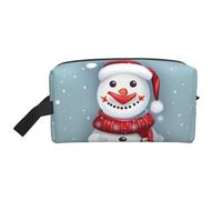 Sac de rangement à fermeture éclair avec imprimé bonhomme de neige - Accessoires de voyage - Trousse de toilette portable