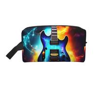 Sac de rangement à fermeture éclair avec imprimé guitare électrique magique, accessoires de voyage, trousse de toilette, trousse de toilette portable