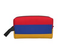 Sac de rangement à fermeture éclair avec motif drapeau de l'Arménie, accessoires de voyage, trousse de toilette portable