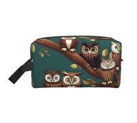 Sac de rangement à fermeture éclair avec motif hibou magique, accessoires de voyage, trousse de toilette, trousse de toilette portable