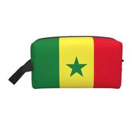 Sac de rangement à fermeture éclair imprimé drapeau du Sénégal, accessoires de voyage, trousse de toilette, trousse de toilette portable