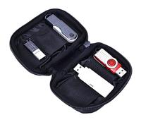 Sac de rangement à lecteur flash - Case d'organisateur de bâton USB portable | Portage de protection en nylon avec 6 fentes, stockage de voyage compact, banc de banque U, peut mettre un disque U, conc