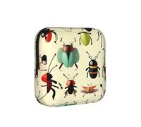 Sac de rangement à l'épreuve des règles pour petits insectes de dessin animé, étui de voyage pour serviettes hygiéniques, pochette discrète pour sac à main bureau