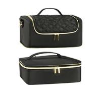 Sac de rangement à outil à ongles à double couche - Étui à organisateur polonais portable | Conception professionnelle amicale, solution de transport pour les accessoires de manucure de lampes de Nail