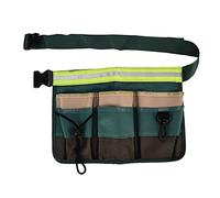 Sac de Rangement à Outils de Jardin | Conception Multi-Poche pour Outils/matériaux de Plantation/Engrais | Réglable et Portable avec Autocollant réfléchissant | Organisateur (Vert)
