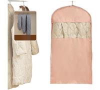 Sac de rangement à suspendre en PEVA avec fenêtre transparente et fermeture éclair latérale, housse de manteau de compression pour économiser de l'espace, anti-poussière et anti-mites (N)
