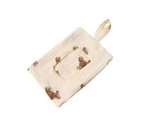 Sac de rangement à suspendre pour lit de bébé - Double couche - Crêpe de coton - Sac de rangement à fermeture éclair - Poche humide