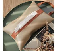 Sac de rangement à suspendre pour papier toilette, housse en cuir synthétique conçu pour la voiture et la maison, compact et construction (doré)