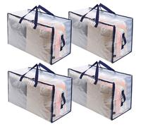 Sac de Rangement - AIMOONSA - Lot de 4 - Transparent - 102 L - Résistant à l'Eau