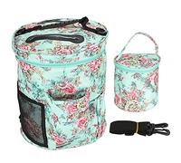 Sac de rangement Ajunjiil, pour une utilisation polyvalente, 2pcs set, 600d oxford tissu matériau, conception d'impression, poches multiples, sangle à main, emballage de forme de (Pivoine verte)