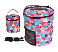 Sac de rangement Ajunjiil, pour une utilisation polyvalente, 2pcs set, 600d oxford tissu matériau, conception d'impression, poches multiples, sangle à main, emballage de forme de (Triangulaire)