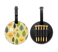 Sac de rangement amusant pour tees de golf imprimé Little Grass - Design portable, facile à organiser, noir, One Size