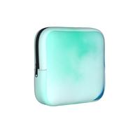 Sac de rangement anti-période de transition vert et bleu - Hygiène féminine - Étui de voyage pour serviettes hygiéniques - Pochette discrète pour sac à main ou bureau