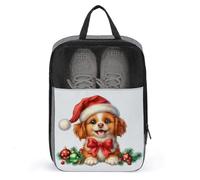 Sac de rangement anti-poussière pour chaussures de golf Motif chien de Noël