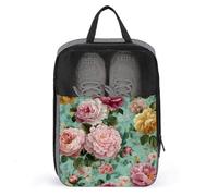 Sac de rangement anti-poussière pour chaussures de golf Motif roses et pivoines