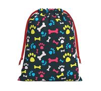 Sac de rangement arc-en-ciel en forme de patte de chien ou de chat, idéal pour les fêtes d'anniversaire, les vacances, il peut également être utilisé pour le rangement quotidien