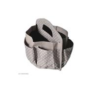 Sac de rangement - ARTEMIO - Taupe à pois - 29 x 22,5 x 26 cm - Carton - Mixte