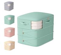 Sac de rangement auto-compressant Hueborne for couettes - Grand sac de compression triple couche, compact et sans vide, for literie, couettes et doudounes(Light green)