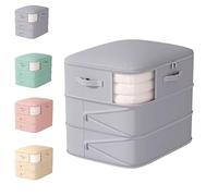 Sac de rangement auto-compressant Hueborne for couettes - Grand sac de compression triple couche, compact et sans vide, for literie, couettes et doudounes(Gray)