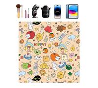 Sac de rangement autocollant en tissu - Trousse de maquillage autocollante pour femme - Chiffon de nettoyage pour cosmétiques pour femme - Film de protection d'écran pour appareil photo - Chiffon de