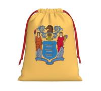 Sac de rangement avec drapeau du New Jersey pour Noël, fête d'anniversaire, vacances, il peut également être utilisé pour le rangement quotidien