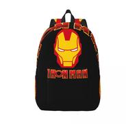 Sac de rangement avec logo Marvel Iron Man pour hommes et femmes, solide, pour week-end, pique-nique, anniversaire, grande capacité, pour enfants Noir