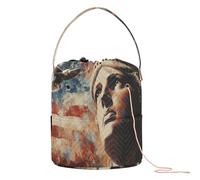 Sac de rangement avec trous pour aiguilles et tricot Motif drapeau des présidents des États-Unis