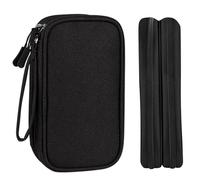Sac de Rangement Câble, Sac Électronique Pochette de Voyage 3 Couche Antichoc Anti Humide Rangement Sac Portable Organisateur d’Accessoires pour Disques Durs, Câbles, Téléphoner, USB, Carte SD (Noir)