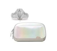 Inateck Ouverture à 180° Sac de Rangement Câbles,Organisateur d'accessoires électroniques avec poignée,Pochette de Gadgets Tech Pouch, résistant aux éclaboussures étui de Transport, Aurore Blanche