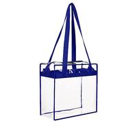 Sac de rangement carré transparent en PVC de grande capacité, sac de rangement de voyage, sac à main à bandoulière, sac à main fourre-tout en coton, Bu2., Taille unique